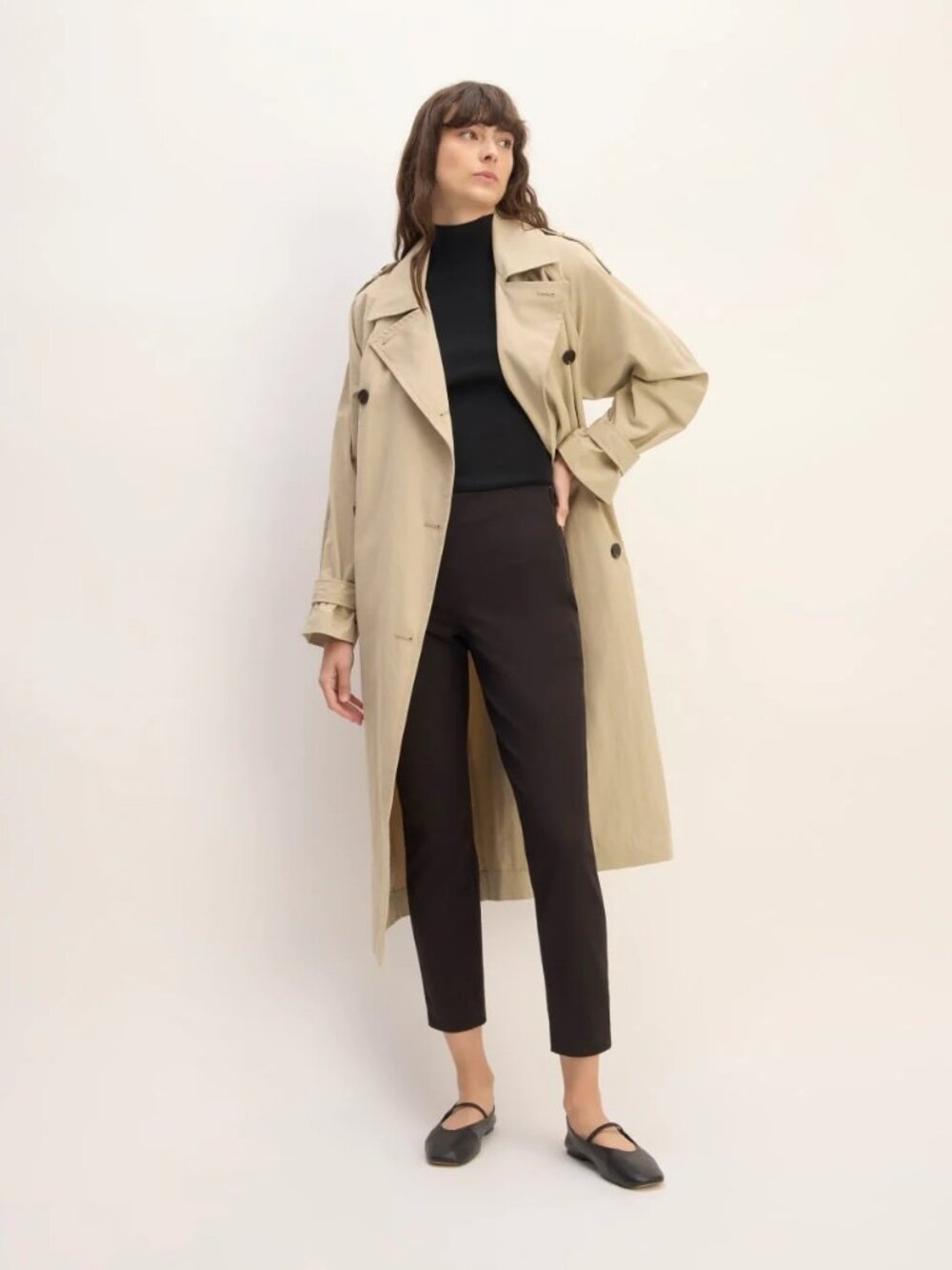 Everlane Size 4 THE BI-STRETCH WORK PANT Black